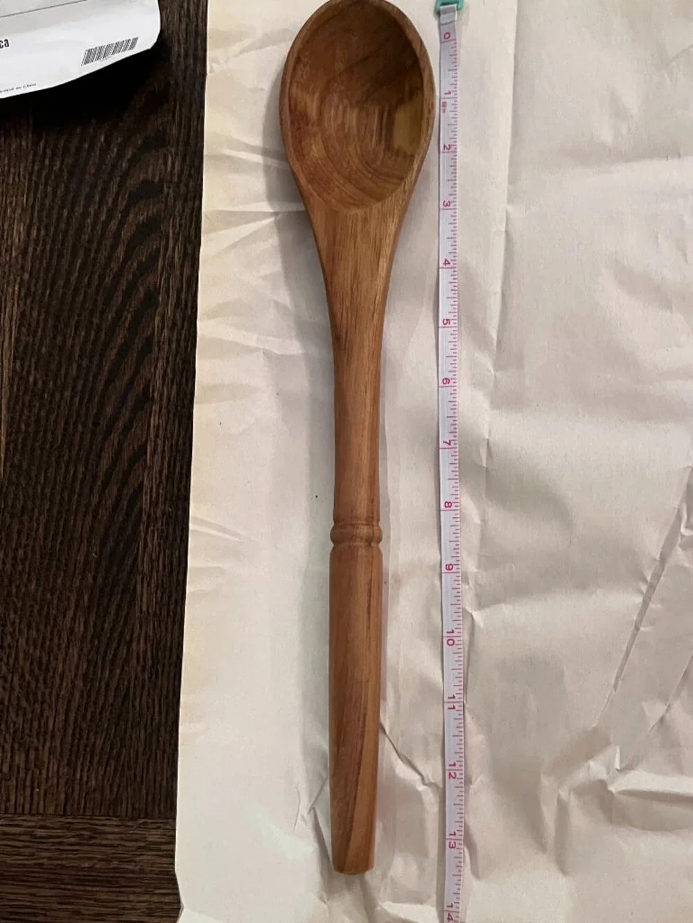 Pampered Chef Teak Wooden Spoon Cooking Serving Utensil Non-Stick Safe